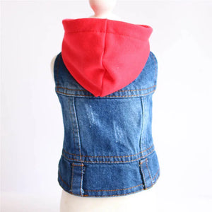 Fashion Denim Pet Hoodie Jacket