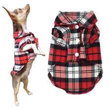 Load image into Gallery viewer, British Style Plaid Dog Shirts