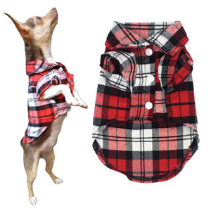 British Style Plaid Dog Shirts