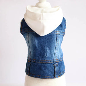 Fashion Denim Pet Hoodie Jacket