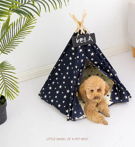 Cozy Star Pattern Dog Tents