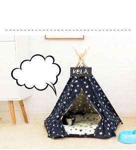 Cozy Star Pattern Dog Tents