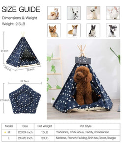 Cozy Star Pattern Dog Tents