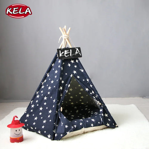 Cozy Star Pattern Dog Tents