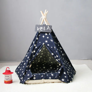 Cozy Star Pattern Dog Tents