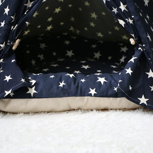 Cozy Star Pattern Dog Tents