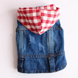 Fashion Denim Pet Hoodie Jacket