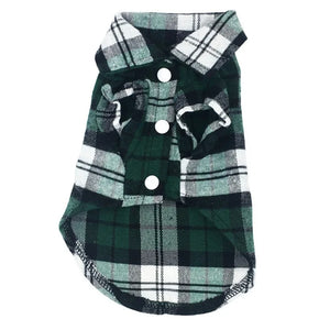 British Style Plaid Dog Shirts