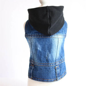 Fashion Denim Pet Hoodie Jacket