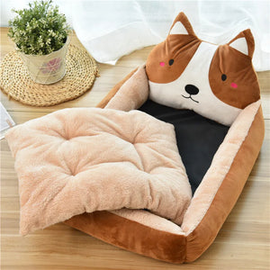 Cartoon Warm Pet Washable Sofa Bed
