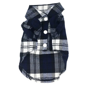 British Style Plaid Dog Shirts