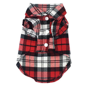 British Style Plaid Dog Shirts