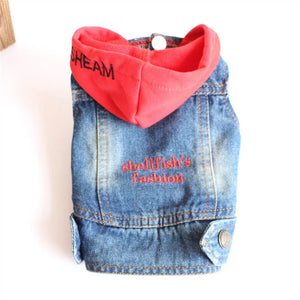 Fashion Denim Pet Hoodie Jacket