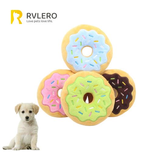 Squeaky Donut Plush Toys