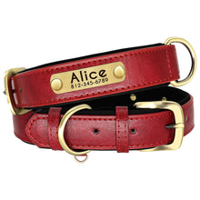 Load image into Gallery viewer, Personalized Leather Dog Collars