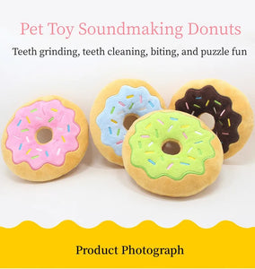 Squeaky Donut Plush Toys