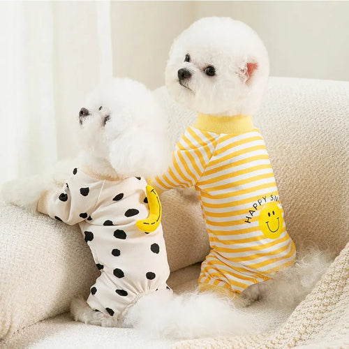 Cute Striped Dogs Jumpsuits