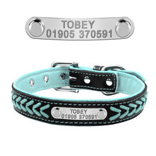 Load image into Gallery viewer, Adjustable Padded Leather Collar