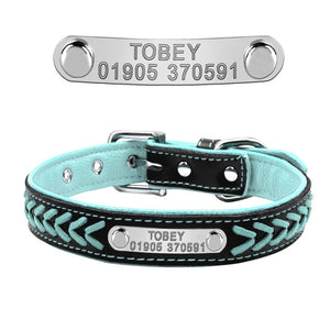 Adjustable Padded Leather Collar