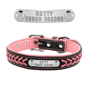 Adjustable Padded Leather Collar