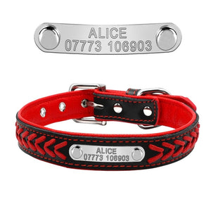 Adjustable Padded Leather Collar