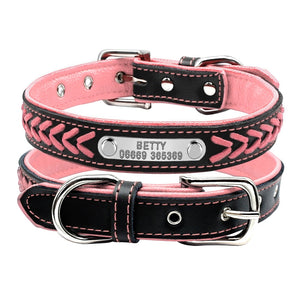 Adjustable Padded Leather Collar