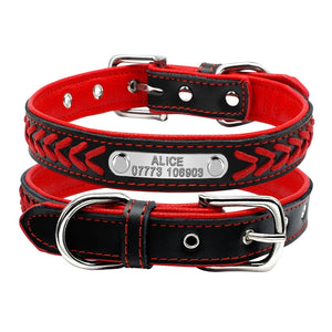 Adjustable Padded Leather Collar