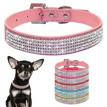 Load image into Gallery viewer, Bling Rhinestone Leather Collar