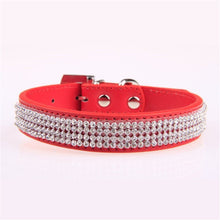 Load image into Gallery viewer, Bling Rhinestone Leather Collar